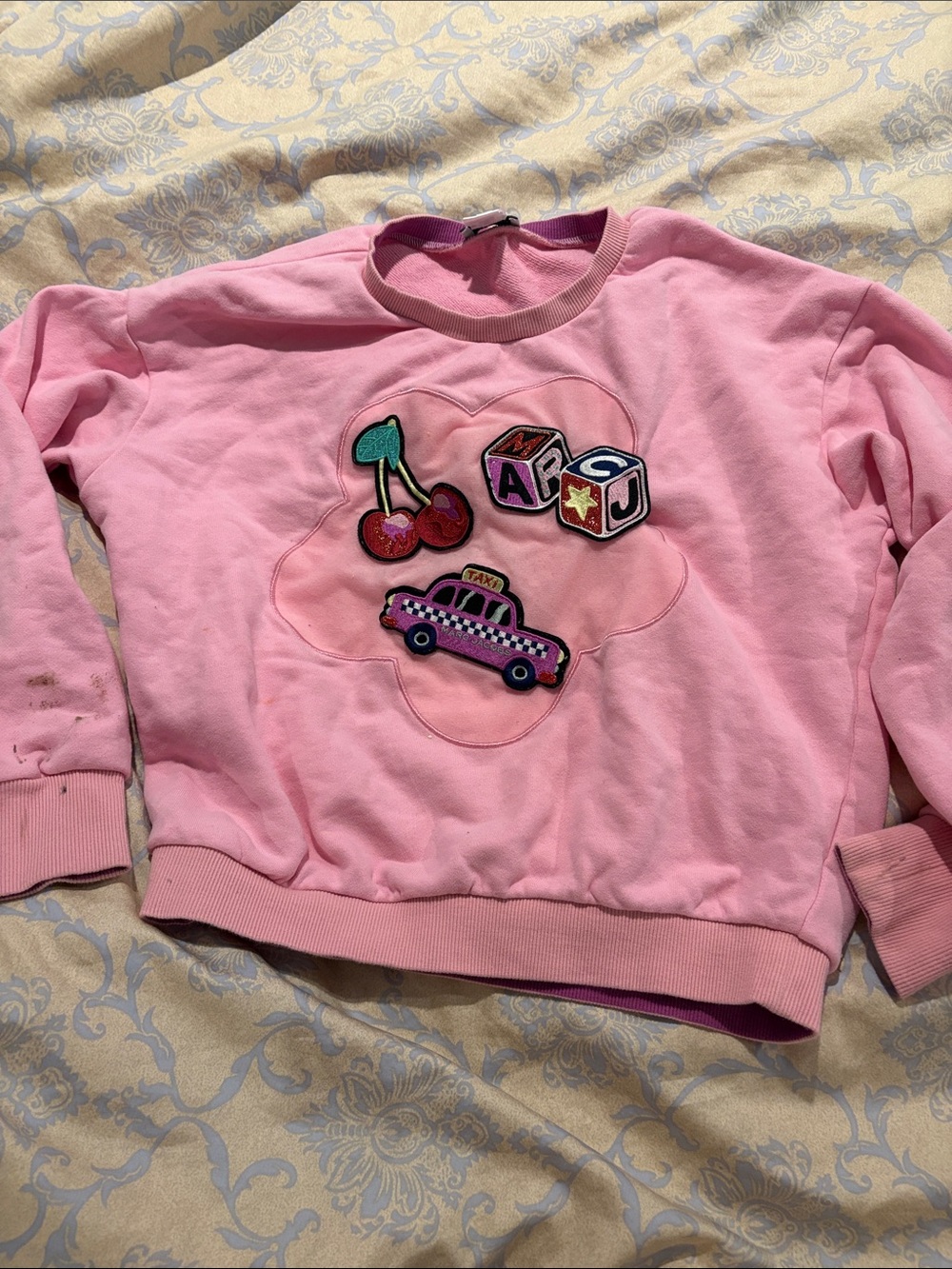 Marc Jacobs Pink Girls' Patch Appliqué Sweatshirt